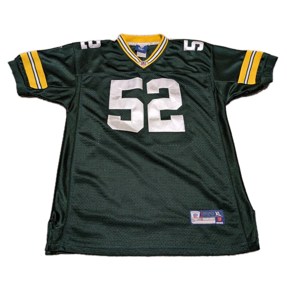 Reebok Jersey Kids XL Green Clay Matthews 52 Green Bay Packers NFL Football Mesh